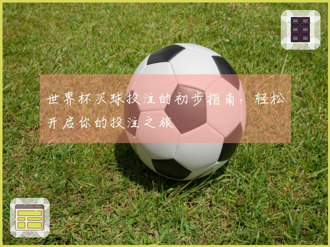 世界杯买球投注的初步指南，轻松开启你的投注之旅