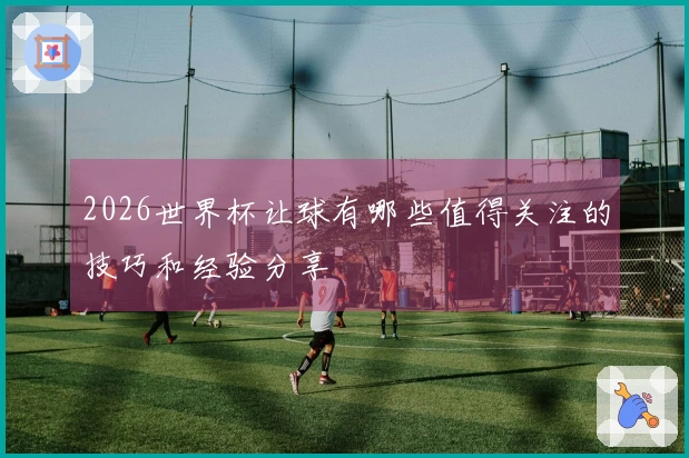 2026世界杯让球有哪些值得关注的技巧和经验分享